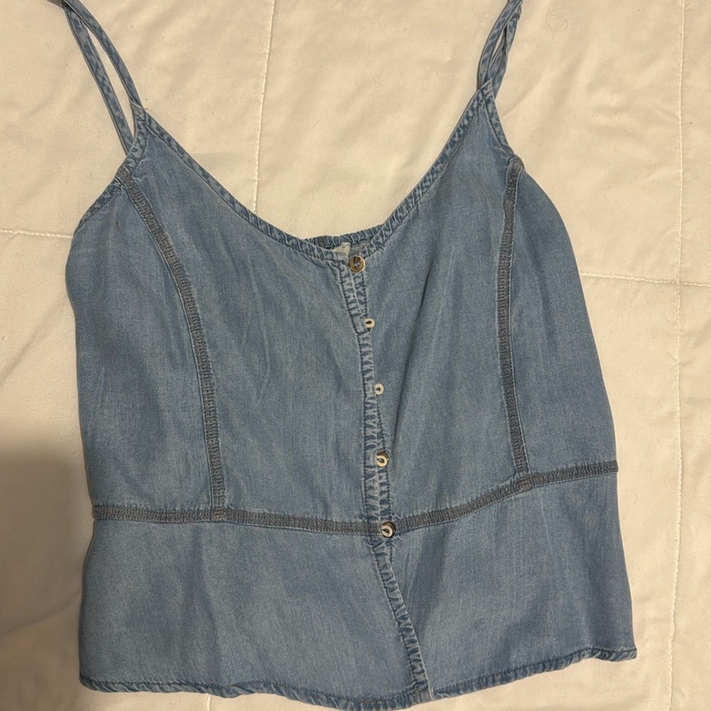 Jeans button down top